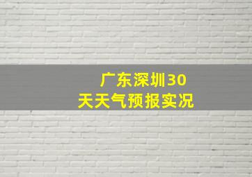 广东深圳30天天气预报实况