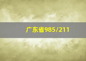 广东省985/211