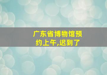 广东省博物馆预约上午,迟到了