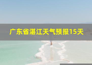 广东省湛江天气预报15天