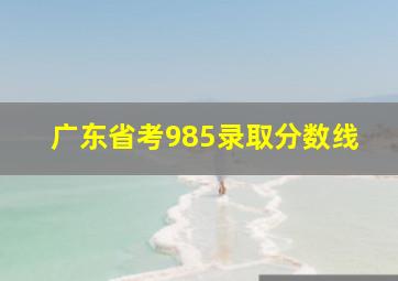 广东省考985录取分数线