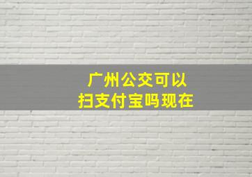 广州公交可以扫支付宝吗现在