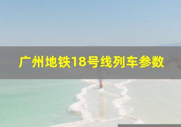 广州地铁18号线列车参数