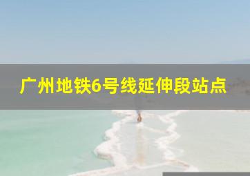 广州地铁6号线延伸段站点