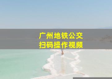 广州地铁公交扫码操作视频