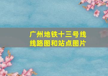 广州地铁十三号线线路图和站点图片