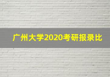 广州大学2020考研报录比