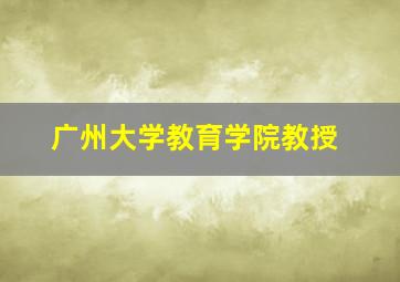 广州大学教育学院教授