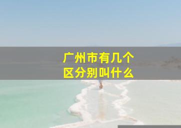 广州市有几个区分别叫什么