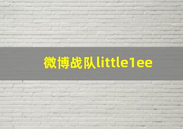 微博战队little1ee