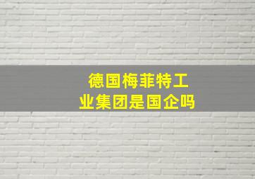 德国梅菲特工业集团是国企吗