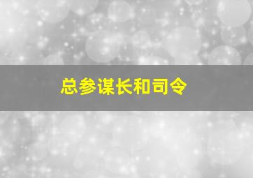 总参谋长和司令