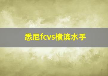 悉尼fcvs横滨水手