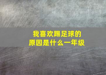 我喜欢踢足球的原因是什么一年级