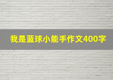 我是蓝球小能手作文400字