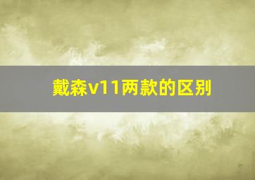 戴森v11两款的区别