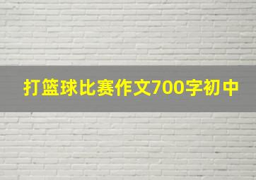 打篮球比赛作文700字初中