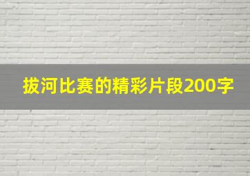 拔河比赛的精彩片段200字