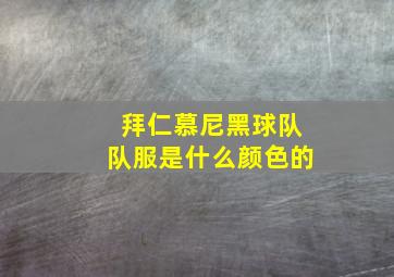 拜仁慕尼黑球队队服是什么颜色的