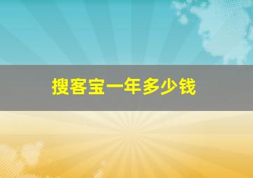 搜客宝一年多少钱