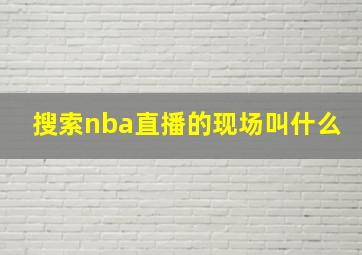 搜索nba直播的现场叫什么