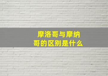 摩洛哥与摩纳哥的区别是什么