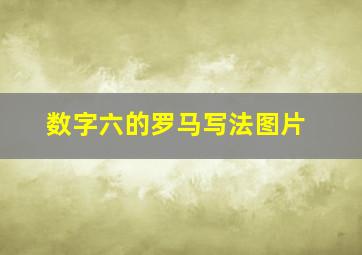 数字六的罗马写法图片