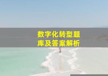 数字化转型题库及答案解析