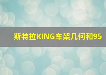 斯特拉KING车架几何和95