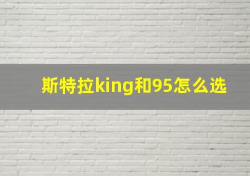 斯特拉king和95怎么选