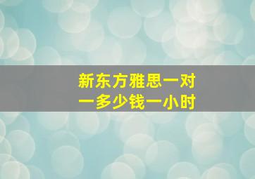 新东方雅思一对一多少钱一小时