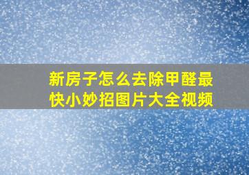 新房子怎么去除甲醛最快小妙招图片大全视频