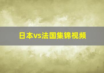 日本vs法国集锦视频