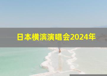 日本横滨演唱会2024年