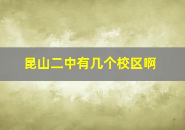 昆山二中有几个校区啊