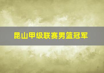 昆山甲级联赛男篮冠军