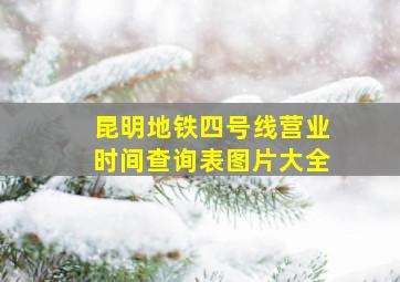 昆明地铁四号线营业时间查询表图片大全