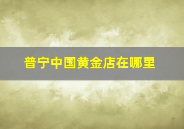 普宁中国黄金店在哪里