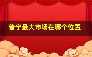 普宁最大市场在哪个位置