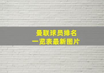 曼联球员排名一览表最新图片