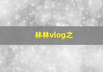 林林vlog之