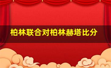 柏林联合对柏林赫塔比分