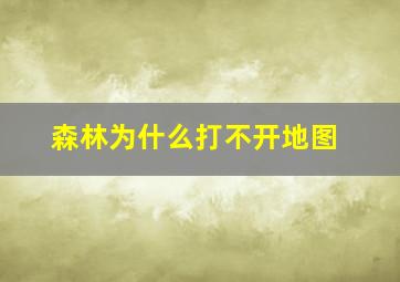 森林为什么打不开地图