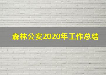 森林公安2020年工作总结