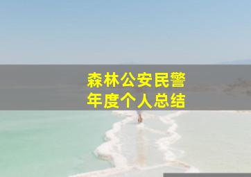 森林公安民警年度个人总结