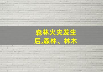 森林火灾发生后,森林、林木