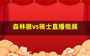 森林狼vs骑士直播视频