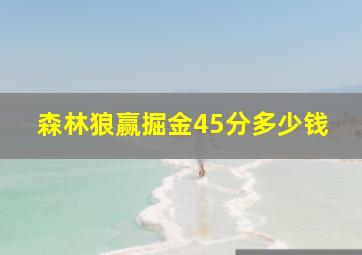 森林狼赢掘金45分多少钱