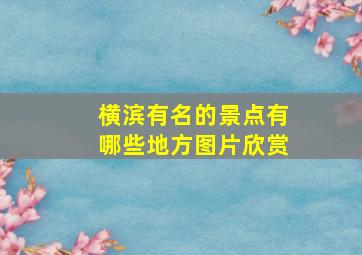 横滨有名的景点有哪些地方图片欣赏