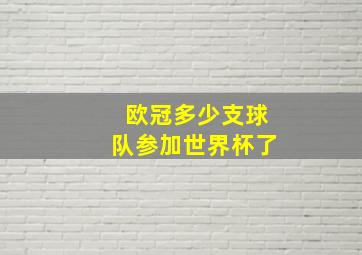 欧冠多少支球队参加世界杯了